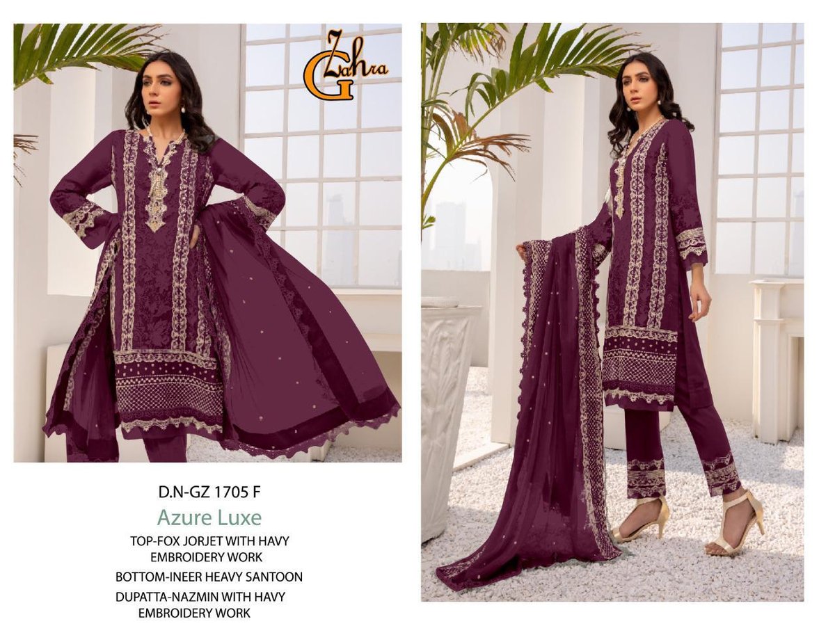 G Zahra Azure Luxe GZ-1705 Colors 6