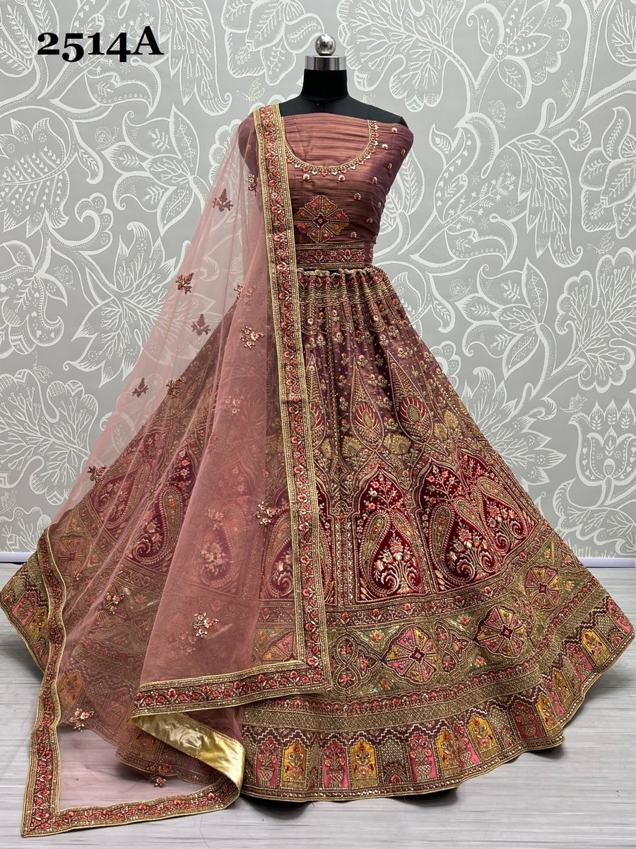 Anjani Art Bridal Lehenga 2514 Colors 1
