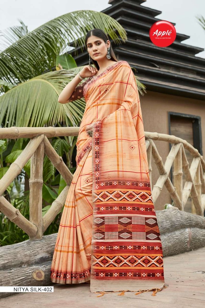 Apple Saree Nitya Silk Vol-4 401-408 Series 2