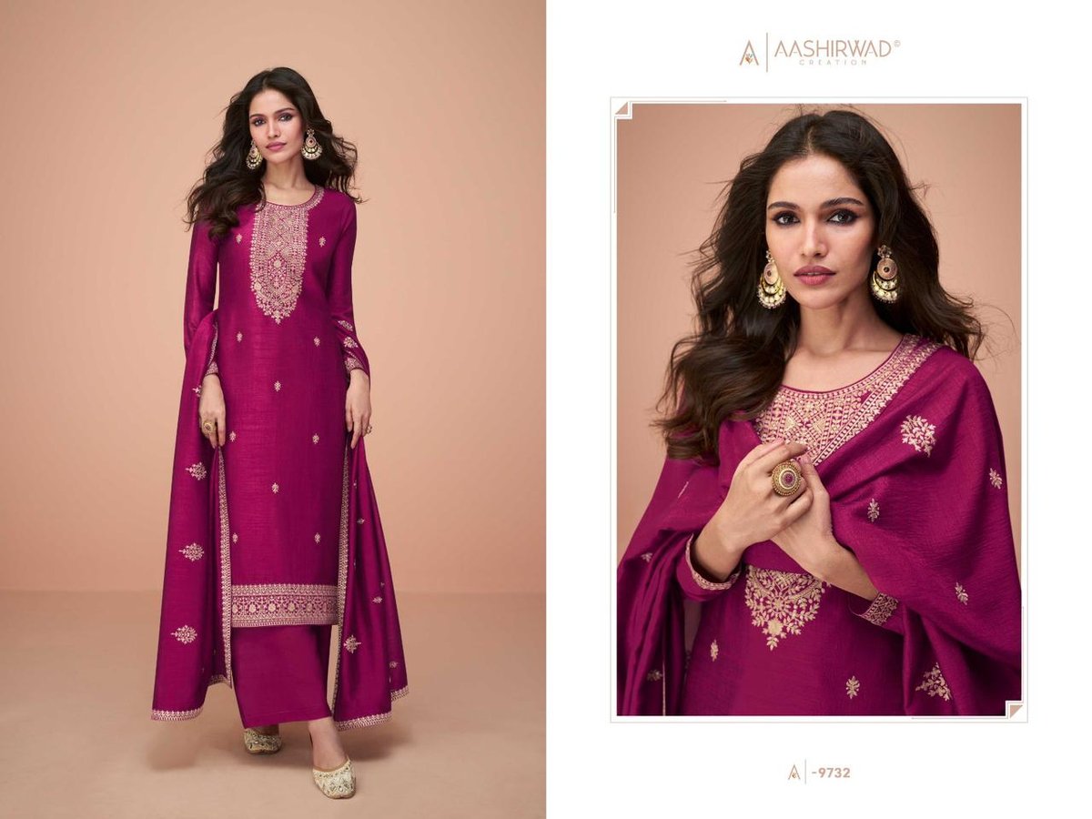 Aashirwad Creation Gulkand Hiva 9728-9732 Series 5