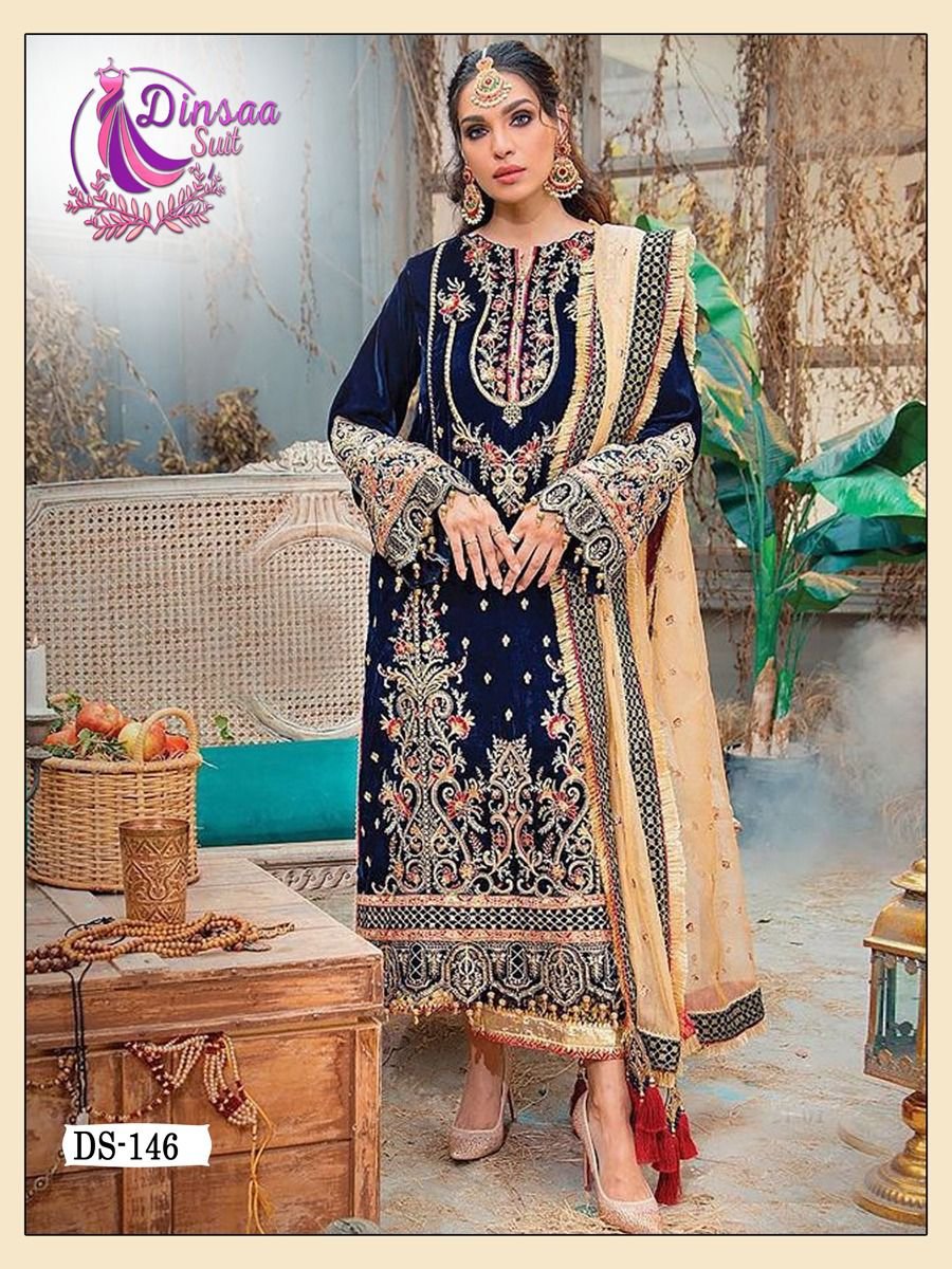 Dinsaa Suit Anaya Vol-1 Velvet Collection DS-144 to DS-146 Series 5