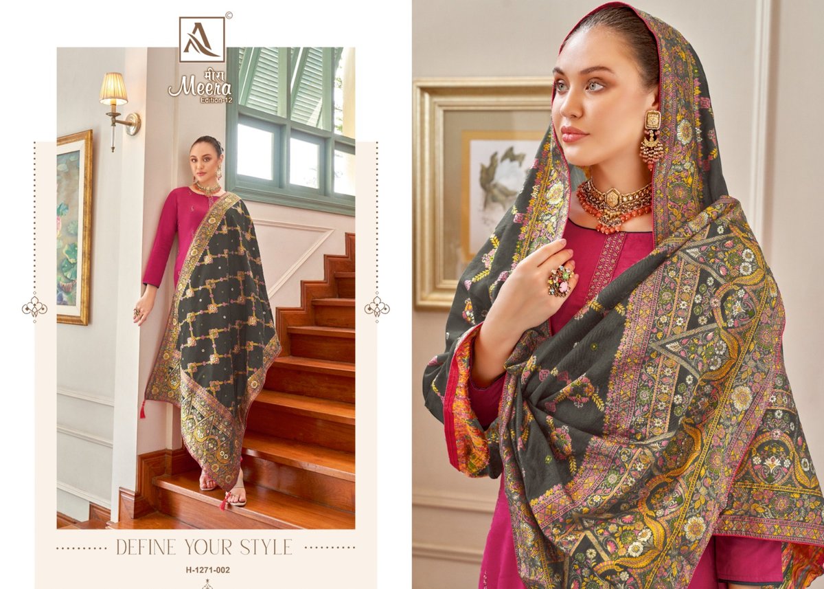 Alok Suit Meera Edition Vol-12 1271-001 to 1271-006 Series 2