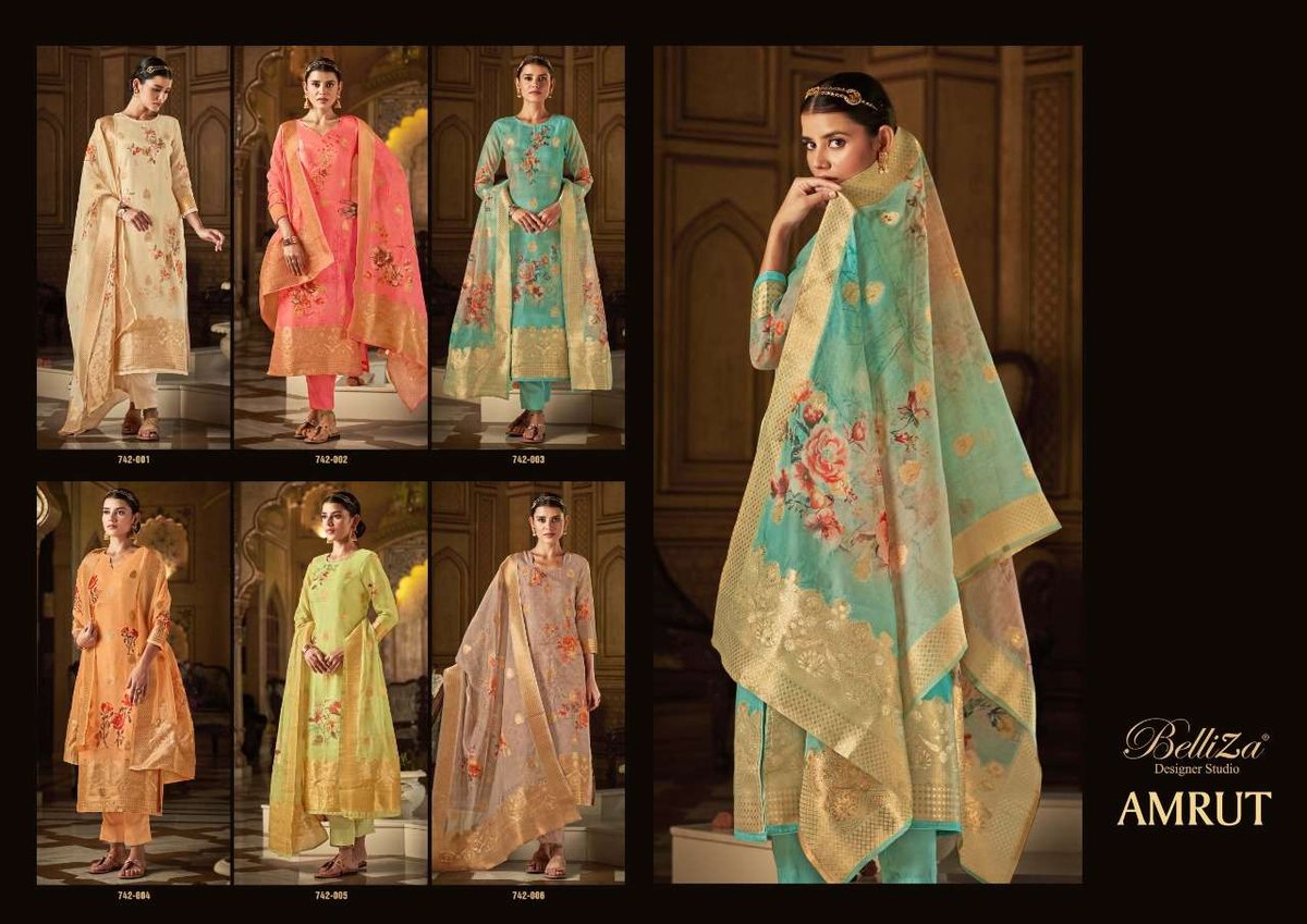 Belliza Designer Amrut 742-001 to 742-006 Series 7