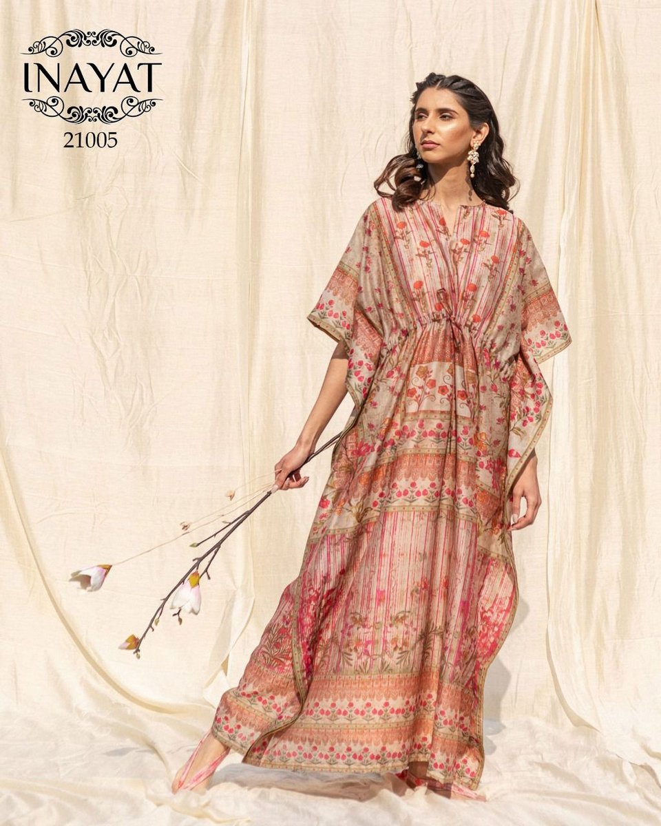 Inayat Floral Printed kaftans Collection 21001-21007 Series 9