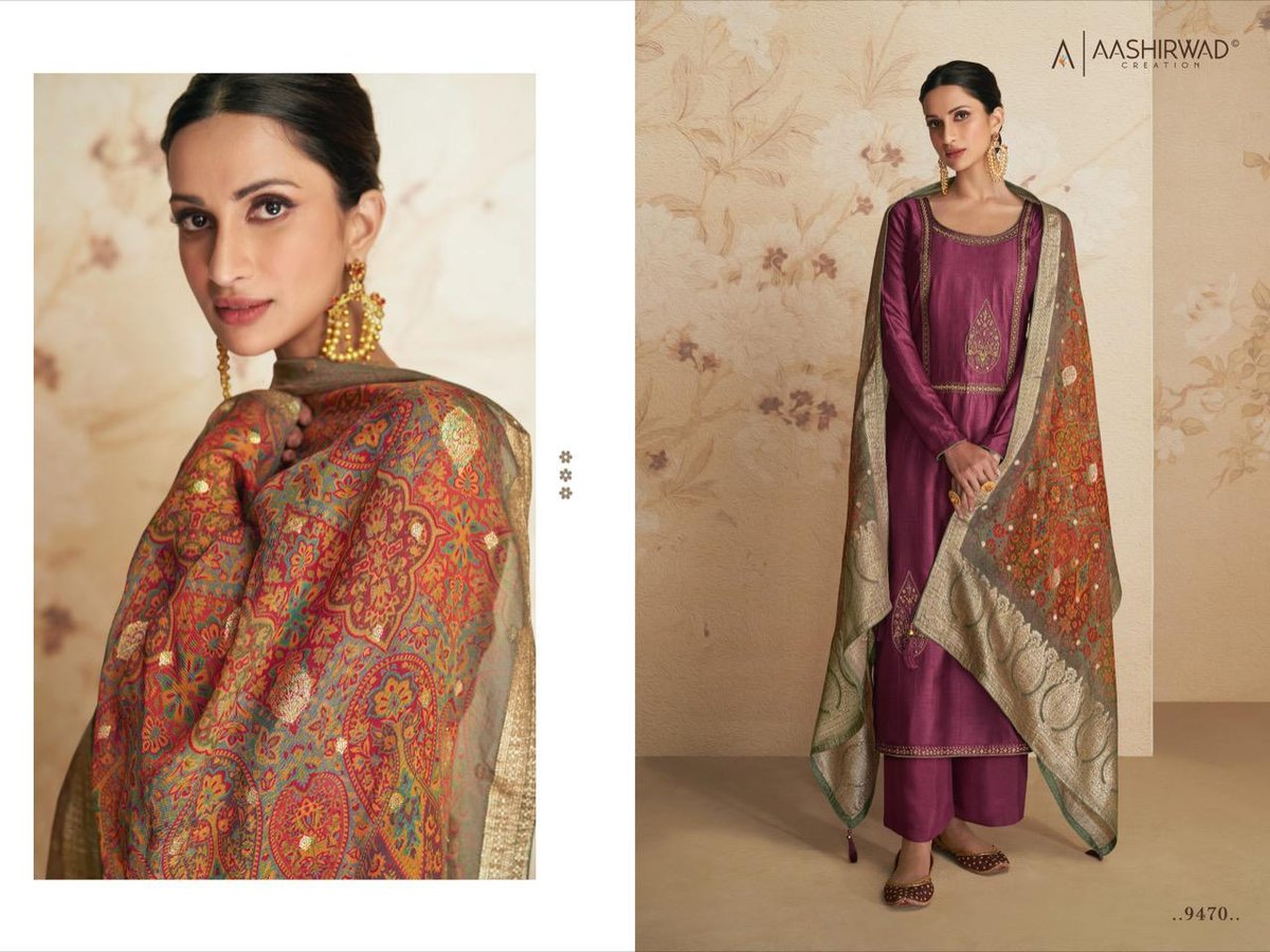 Aashirwad Creation Geet 9465-9470 Series 6