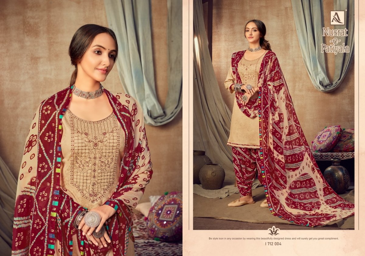 Alok Suits Nusrat-E-Patiyala 1712-001 to 1712-010 Series 4