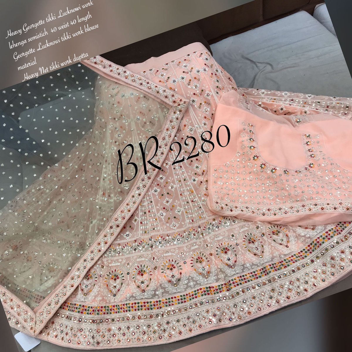 BR Designer Lucknowi Work Lehenga Choli BR 2280 Colors 1