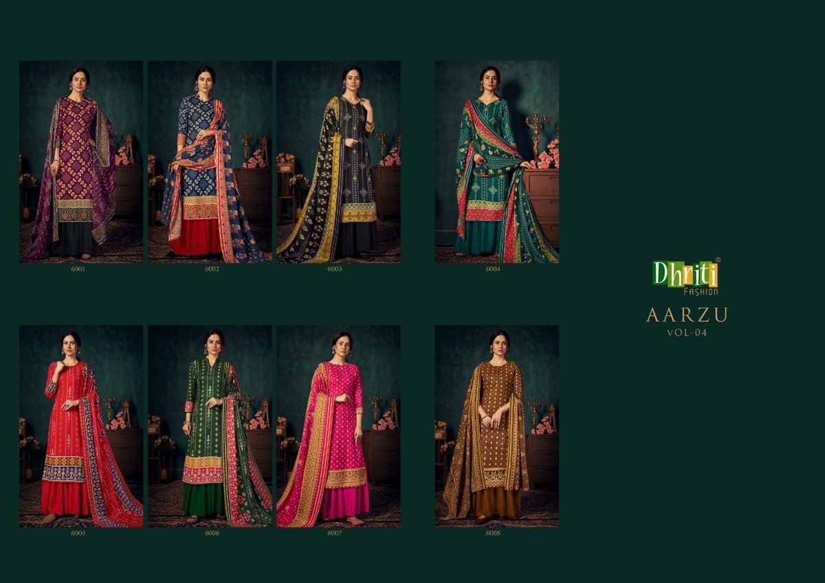 Dhriti Fashion Aarzu Vol-4 6001-6008 Series 9
