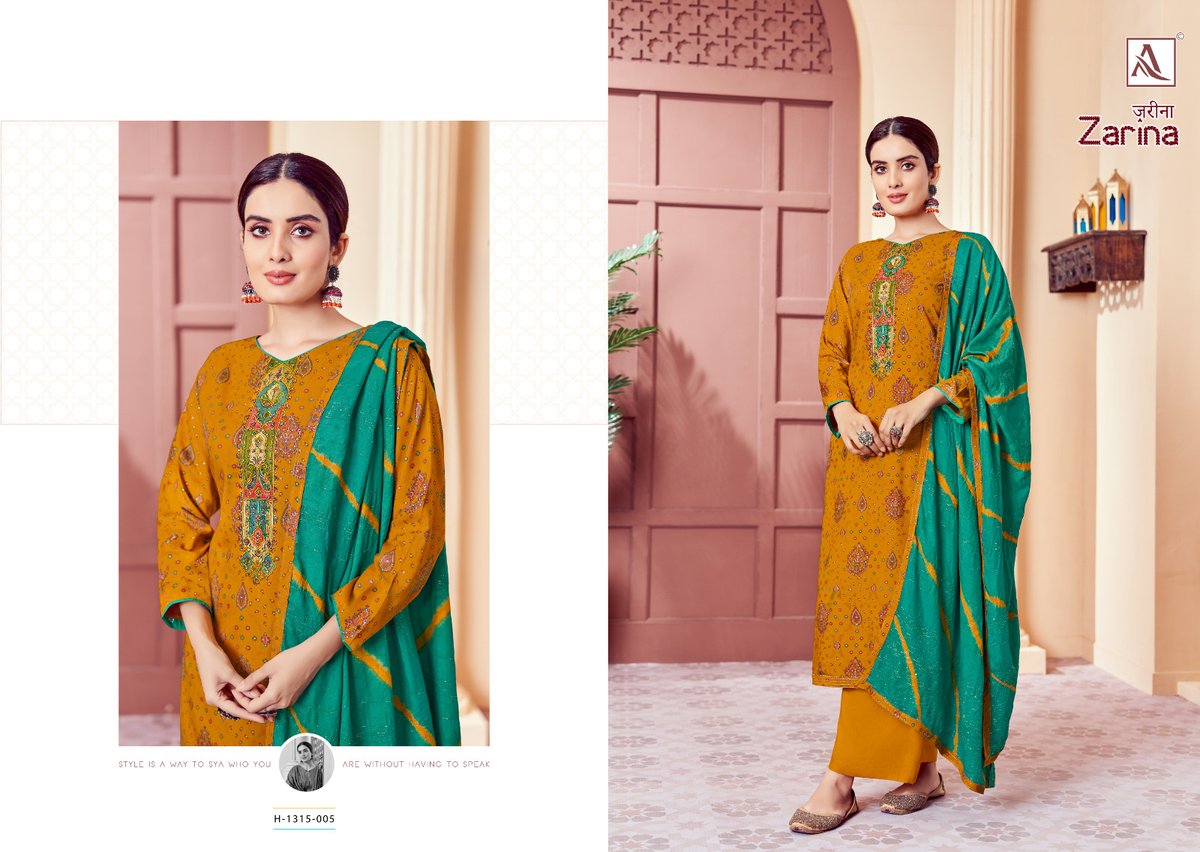 Alok Suit Zarina 1315-001 to 1315-008 Series 5