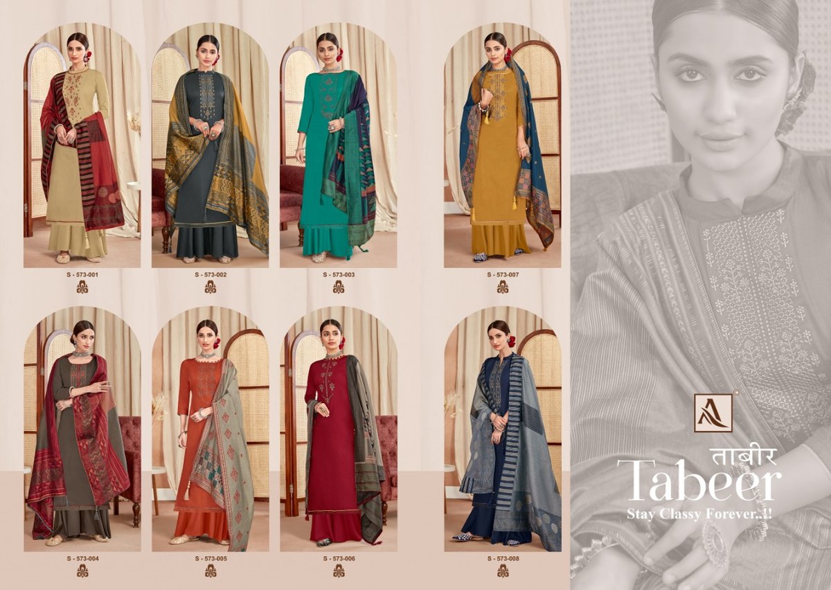 Alok Suits Tabeer 573-001 to 573-008 Series 9