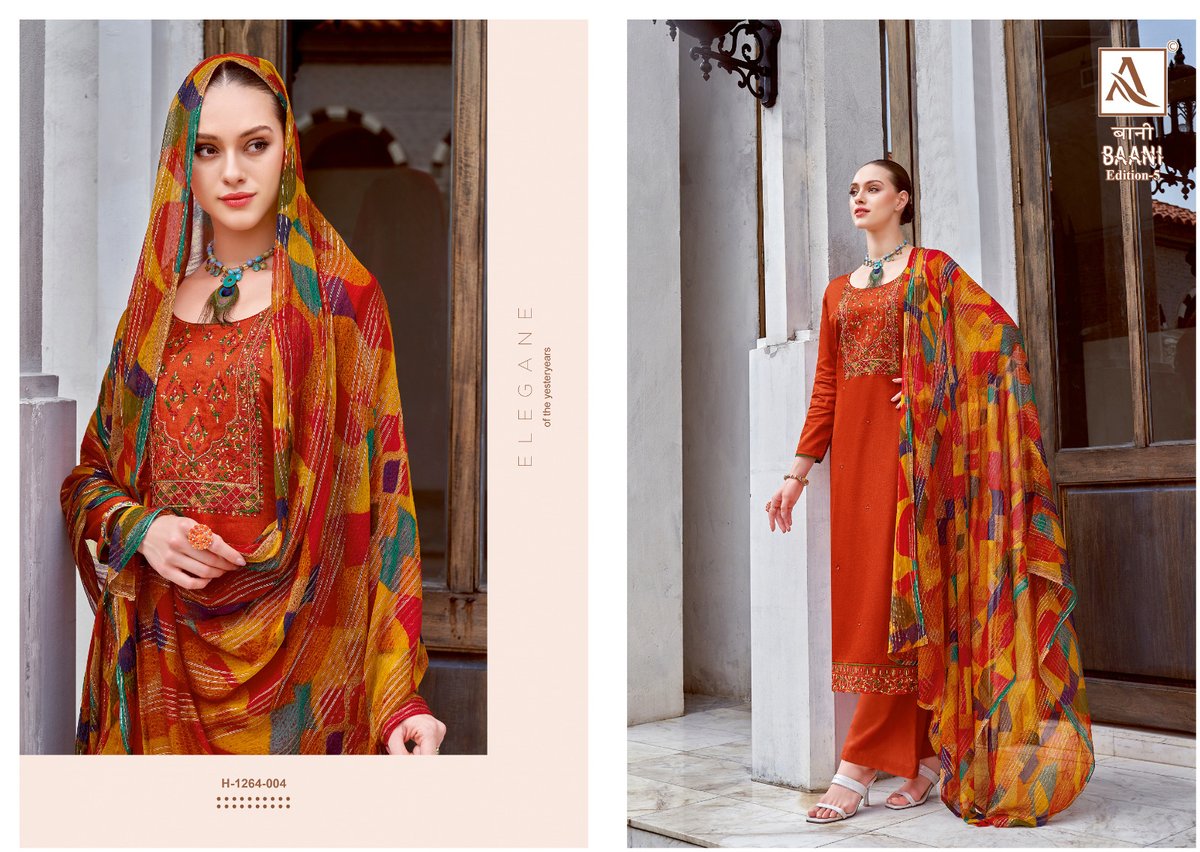 Alok Suit Baani Edition Vol-5 1264-001 to 1264-008 Series 4