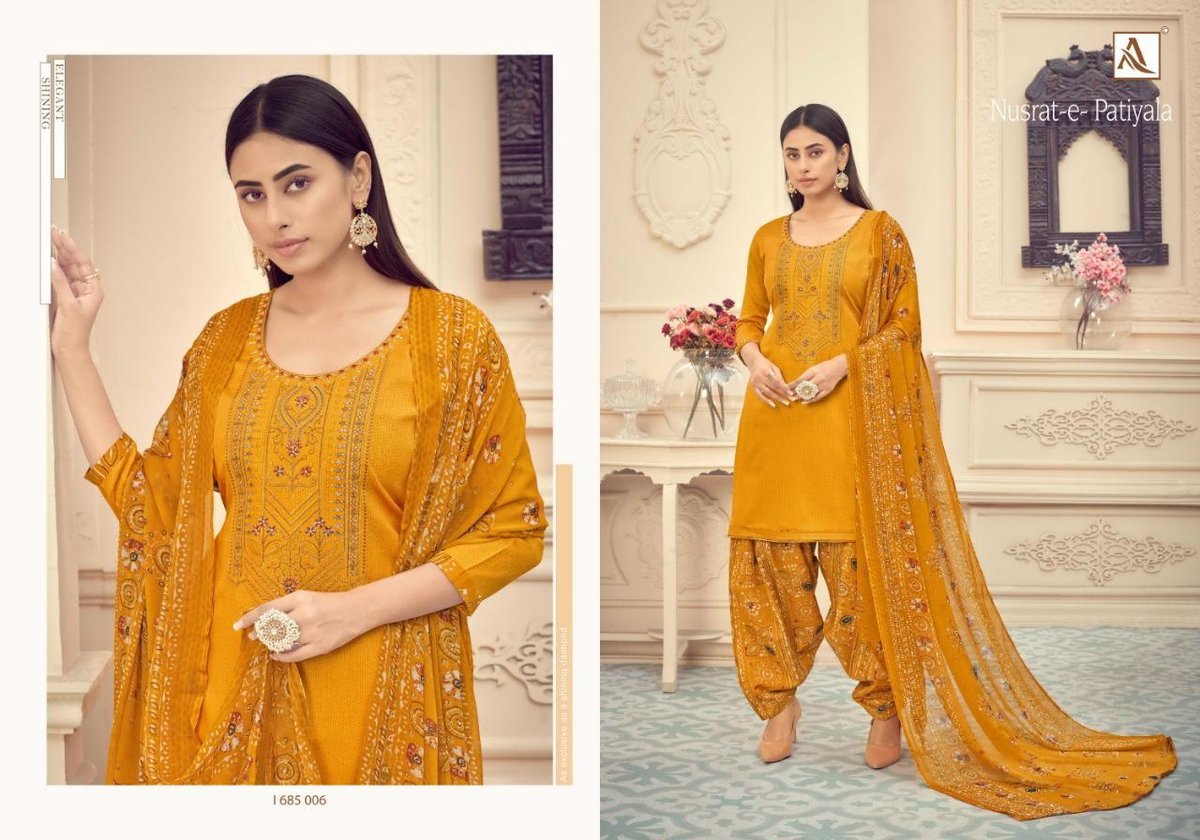 Alok Suits Nusrat-e-Patiyala 685-001-685-010 Series 6