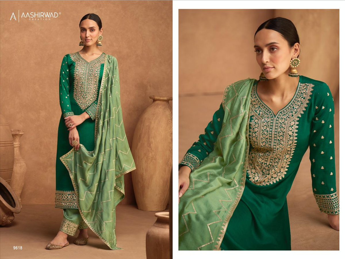 Aashirwad Creation Kesariya Colors 9618-9621 Series 1