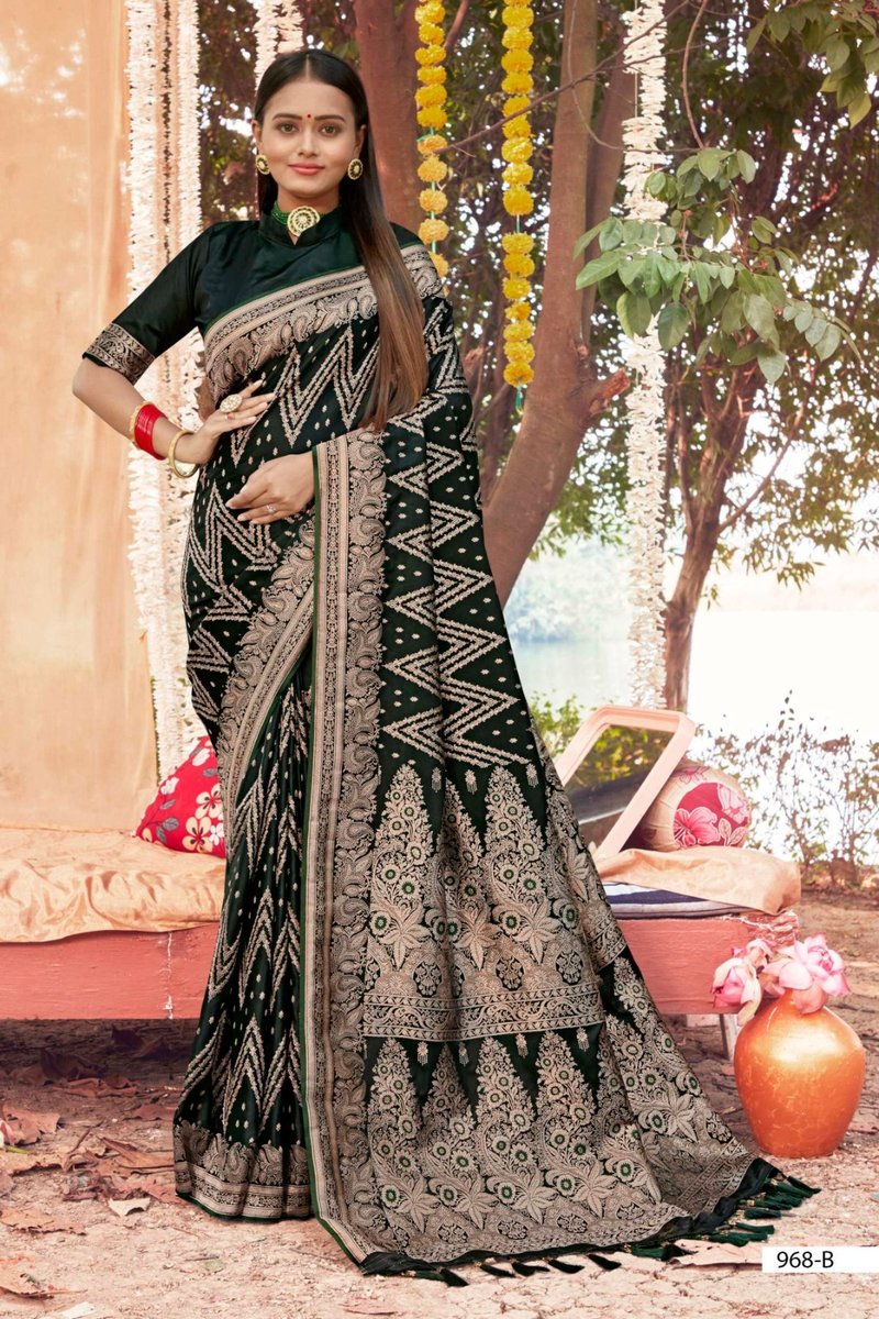 B Fine Saree Satin Vol-3 968 Colors 2