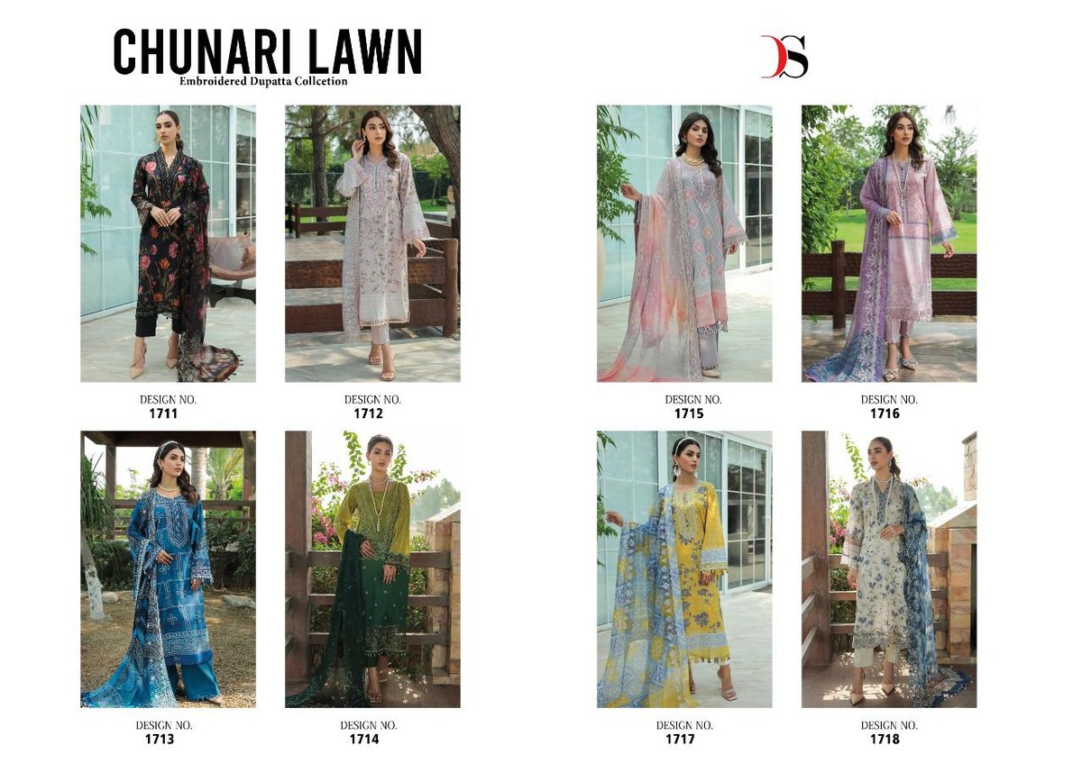 Deepsy Suits Chunari Lawn 1711-1718 Series 9