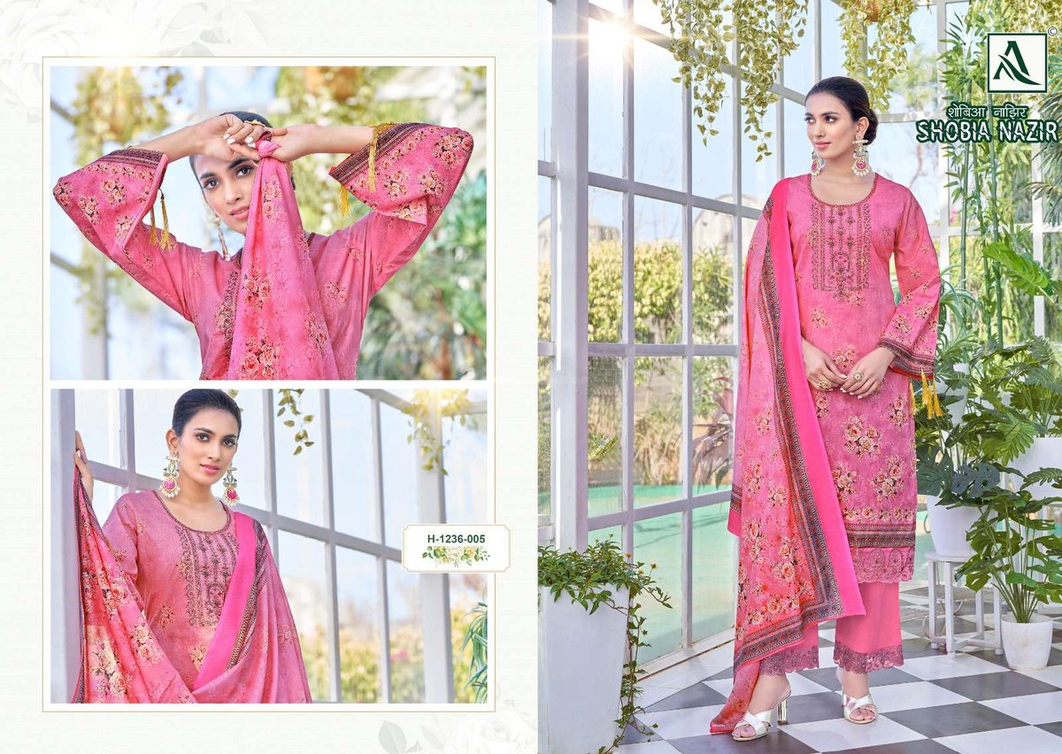 Alok Suit Shobia Nazir Lawn Collection 1236-001 to 1236-010 Series 5