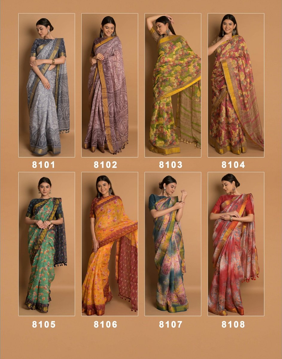 Ashima Saree Kaatha Cotton 8101-8108 Series 9