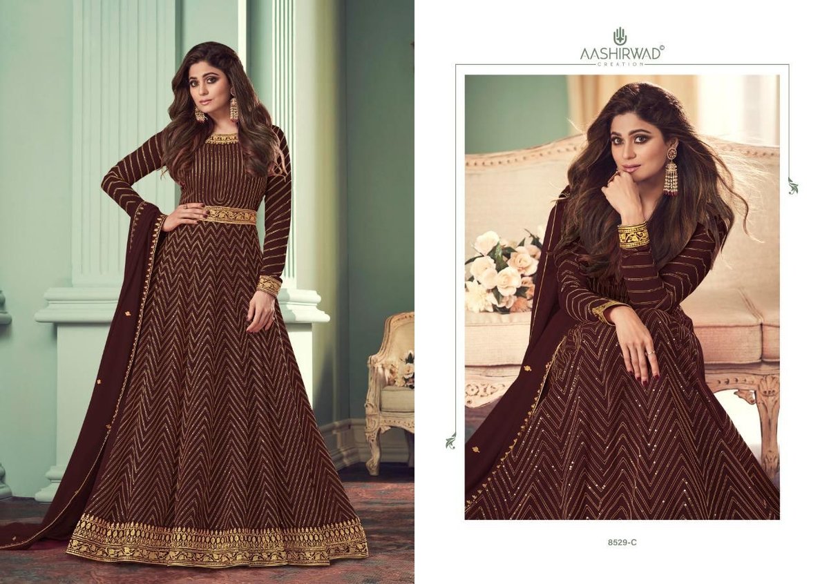 Aashirwad Creation Alizza Gold 8529 Colors 3