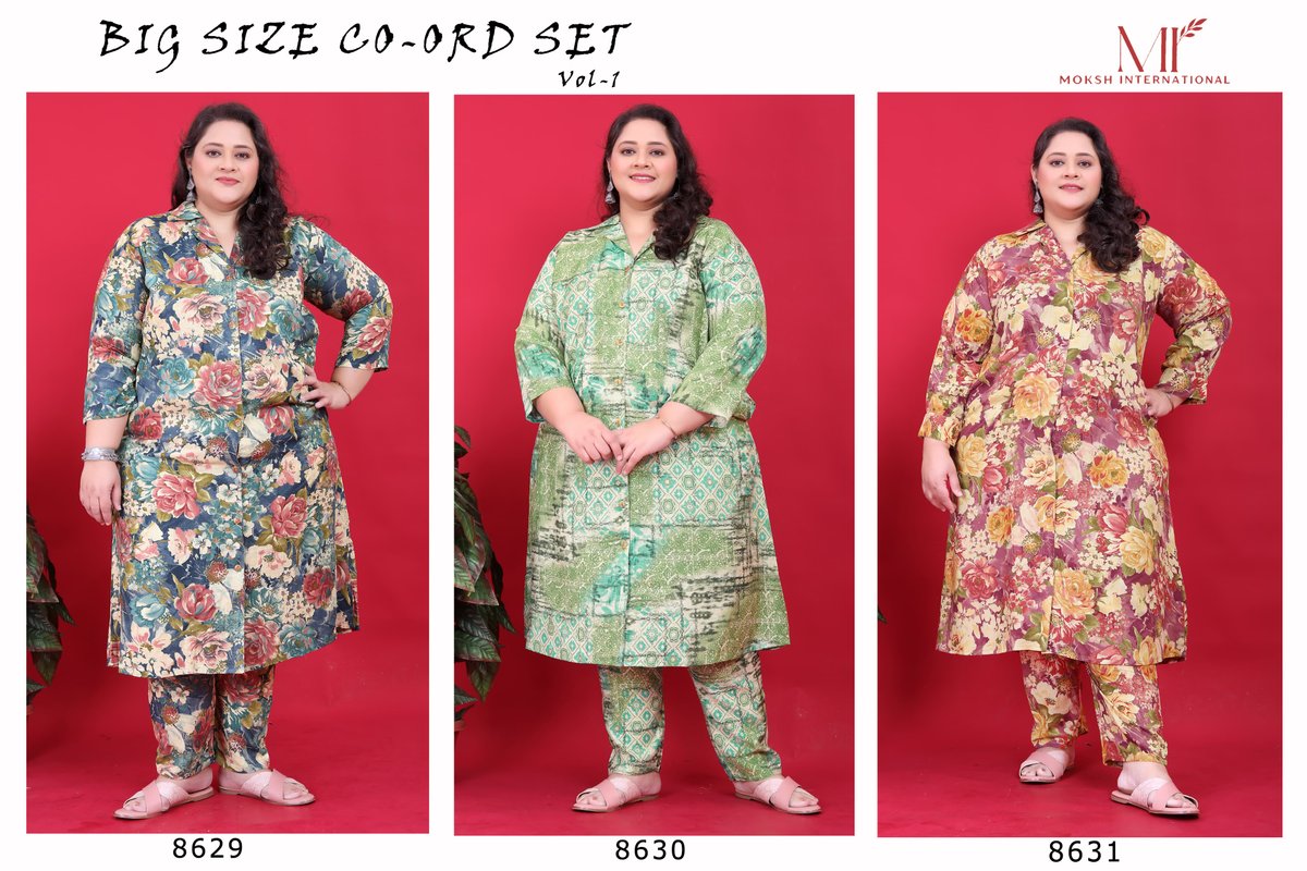 MOKSH BIG SIZE CO-ORD SET VOL-01 8629 TO 8631 4