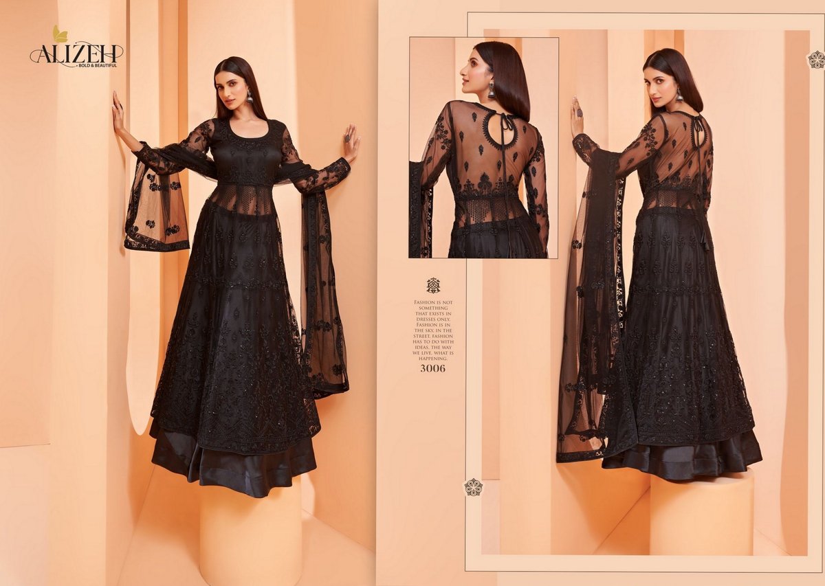Alizeh Gul Bahaar Anarkali Collection 3006-3009 Series 1