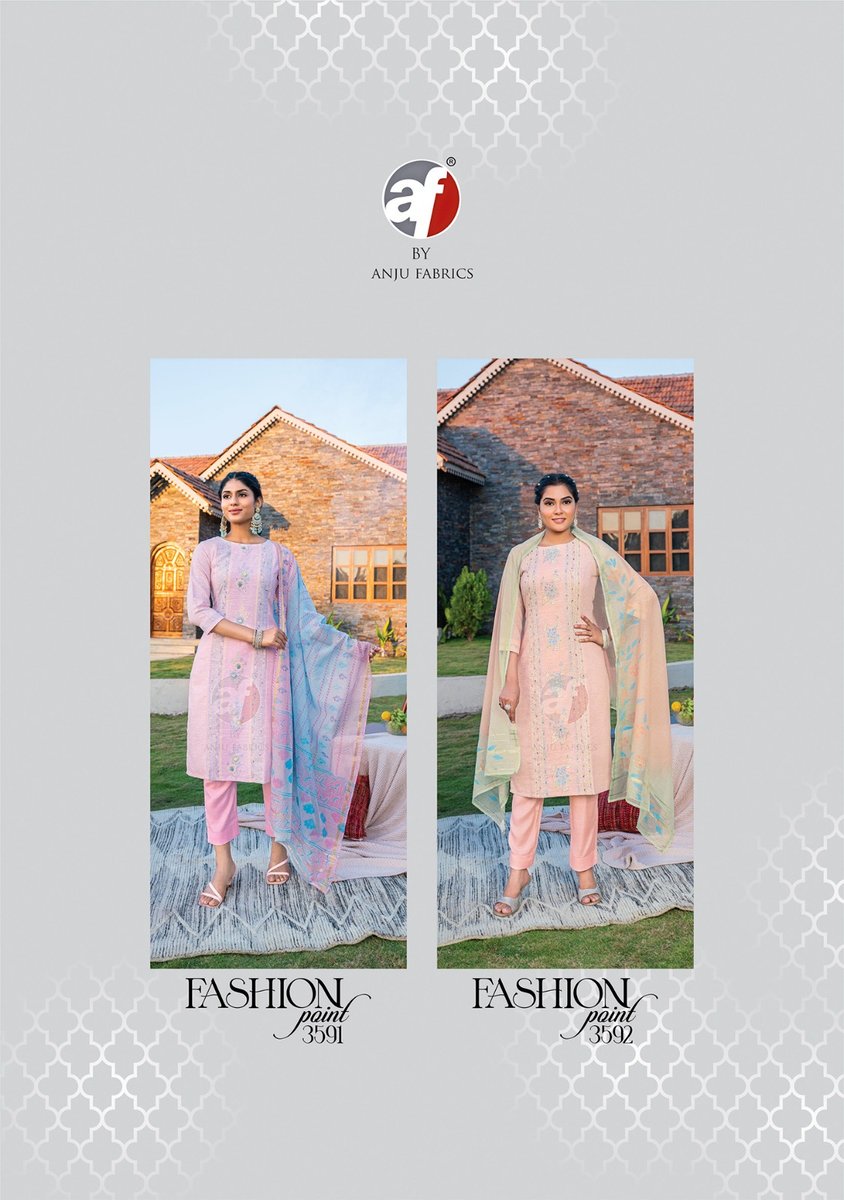 ANJU FABRIC FASHION POINT VOL-2 3591 TO 3592 3