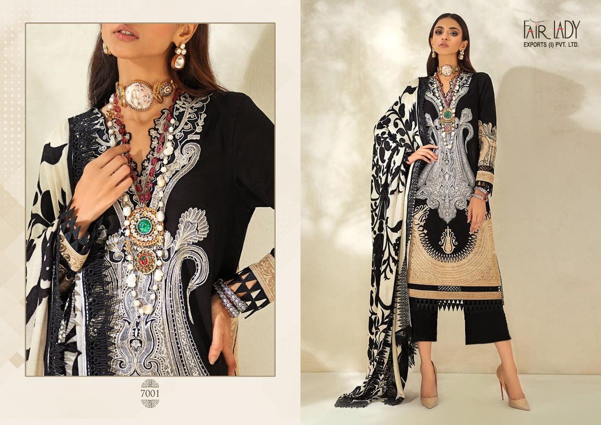 Fair Lady Exports Sana Safinaz Muzlin Jam Satin 7001-7004 Series 1