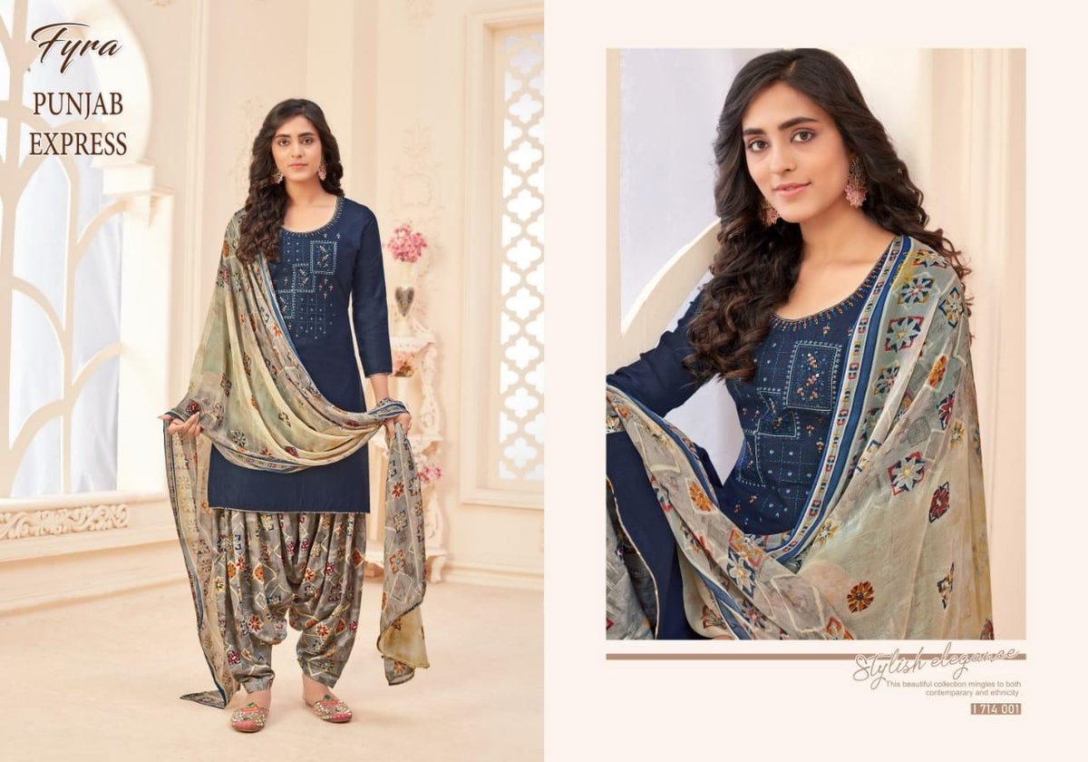 Alok Suits Punjab Express 1714-001 to 1714-010 Series 1
