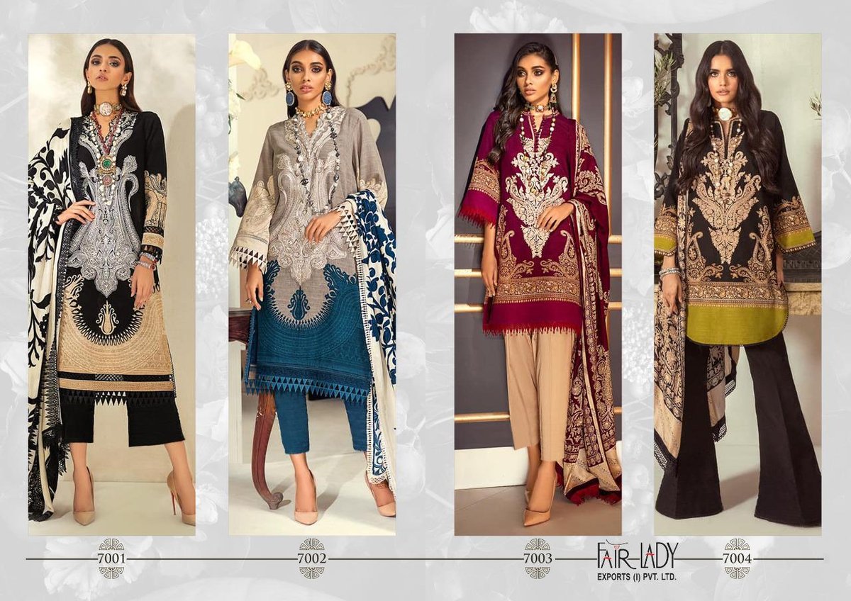 Fair Lady Exports Sana Safinaz Muzlin Jam Satin 7001-7004 Series 5
