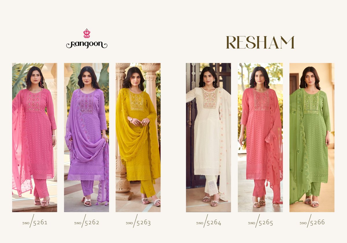RANGOON RESHAM 5261 TO 5266 7
