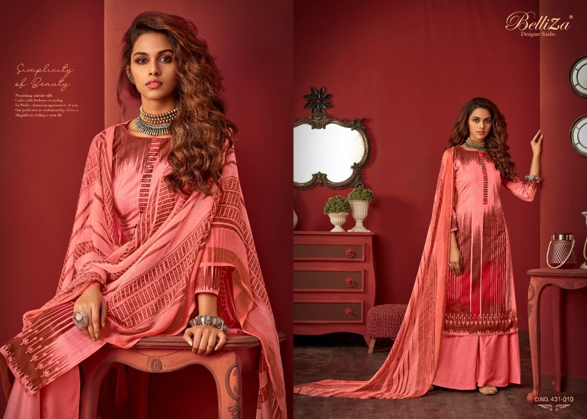 Belliza Designer Farhana 431-001 To 431-010 Series 10