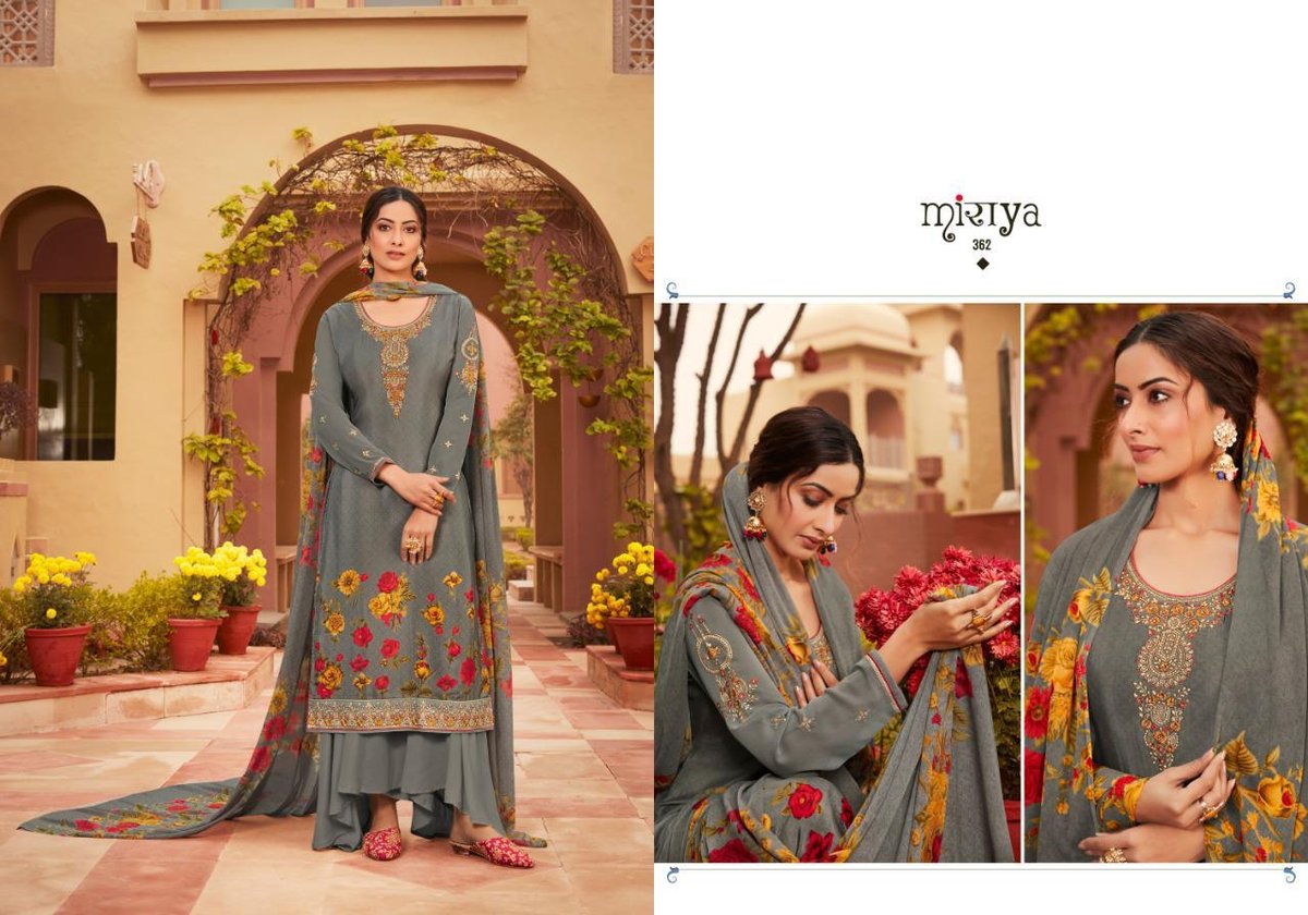 Aarav Trendz Miraya Platinum Crape 361-368 Series 2
