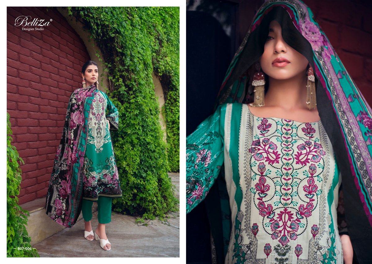 Belliza Designer Naira Vol-13 807-001 to 807-008 Series 6