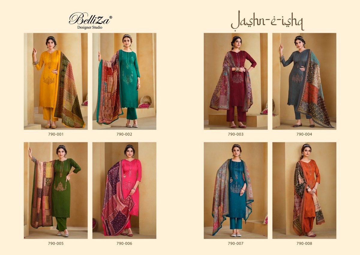 Belliza Designer Jashn E Ishq 790-001 To 790-008 Series 9