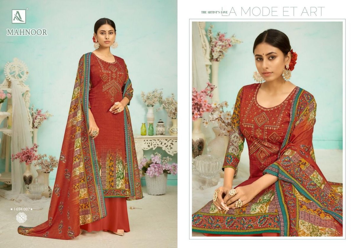 Alok Suits Mahnoor 1694-001 to 1694-010 Series 7