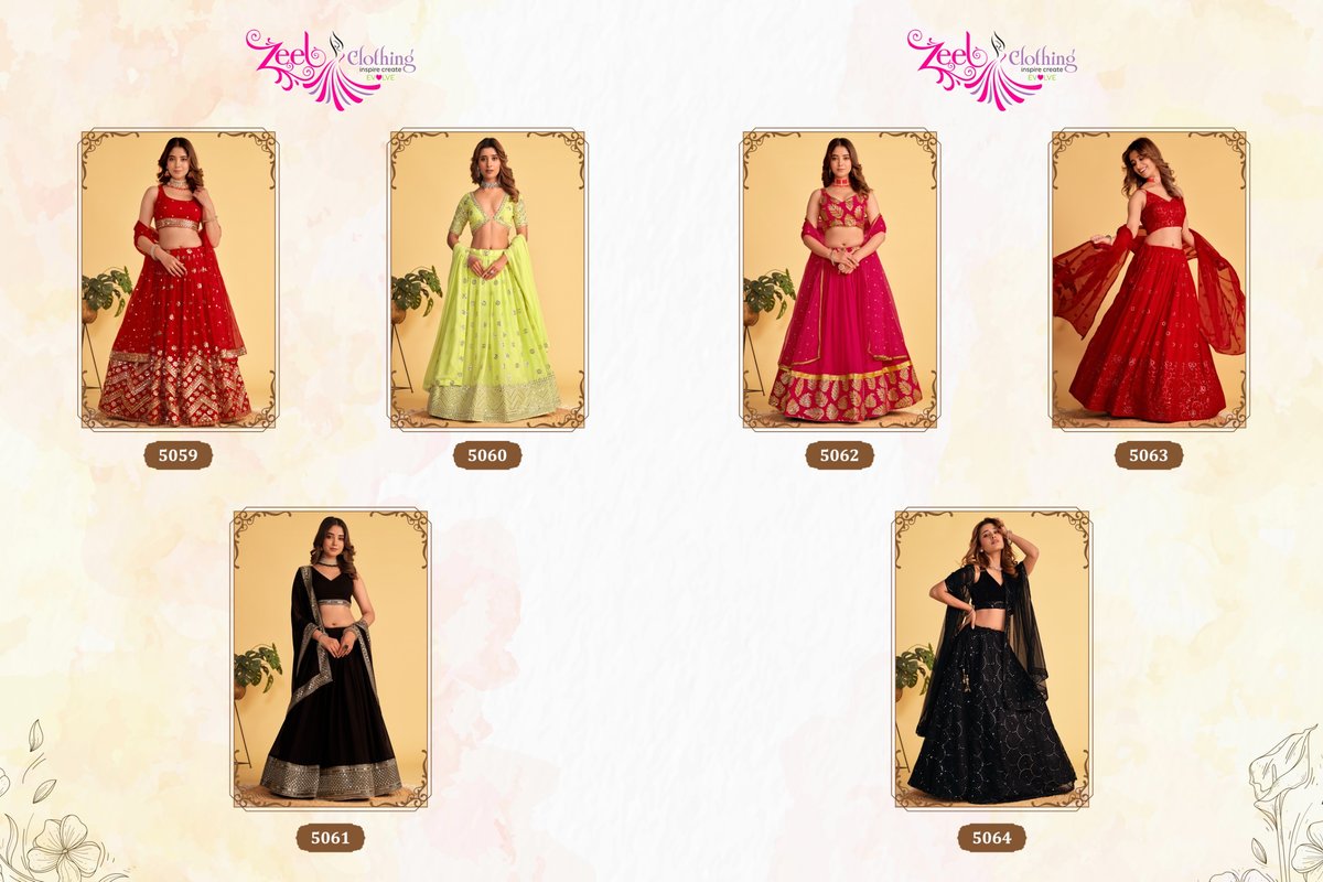 ZEEL CLOTHING ANTIQUE AURA 5059 TO 5064 7