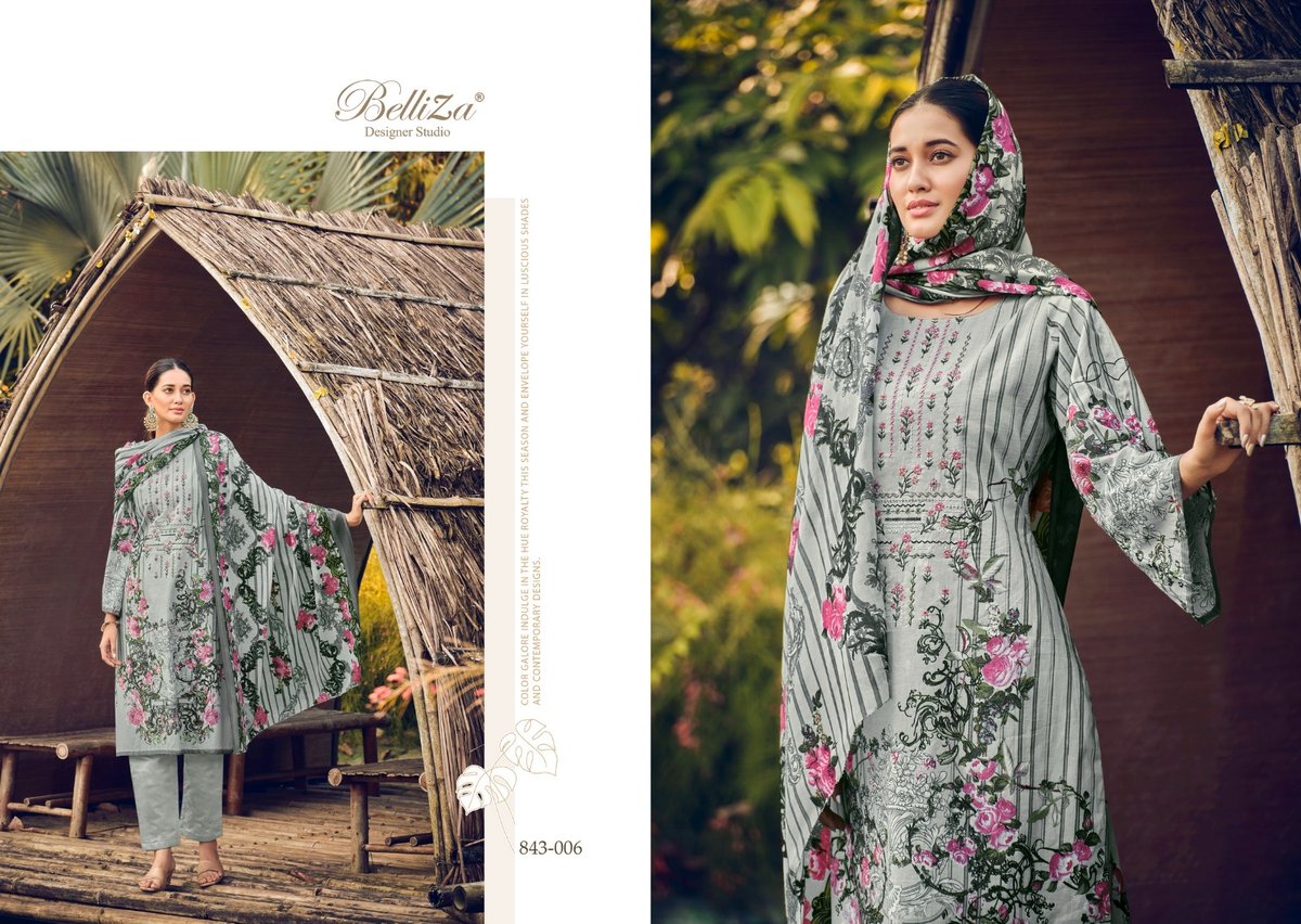 Belliza Designer Naira Naira Vol-20 843-001 to 843-010 Series 6