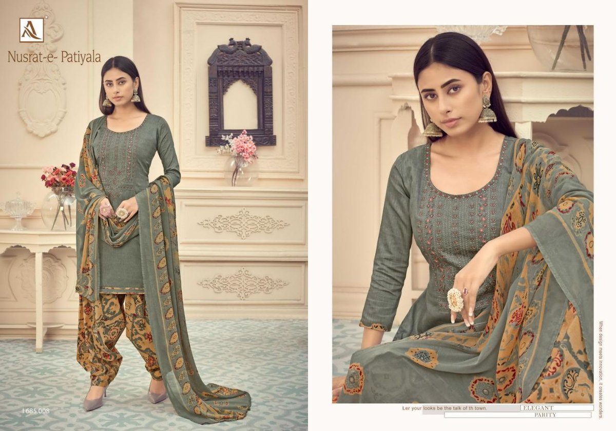 Alok Suits Nusrat-e-Patiyala 685-001-685-010 Series 8