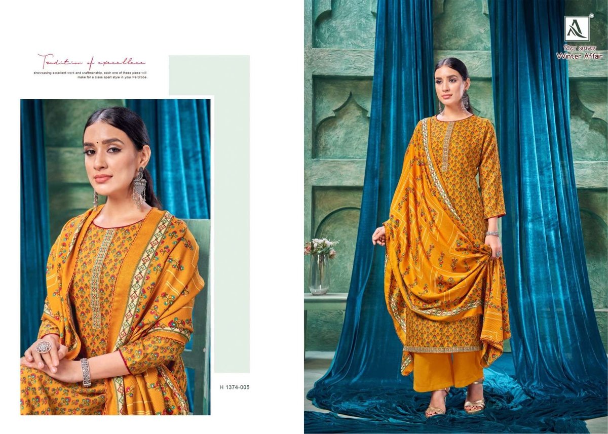 Alok Suit Winter Affair 1374-001 to 1374-008 Series 5