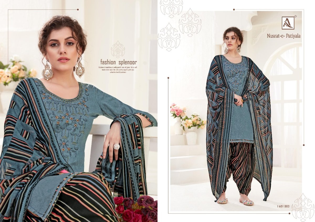 Alok Suits Nusrat E Patiyala 651-001-651-010 Series 3
