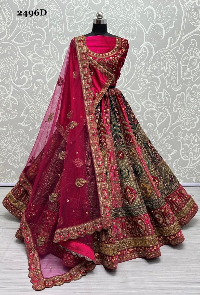 Anjani Art Bridal Lehenga 2496 Colors 8