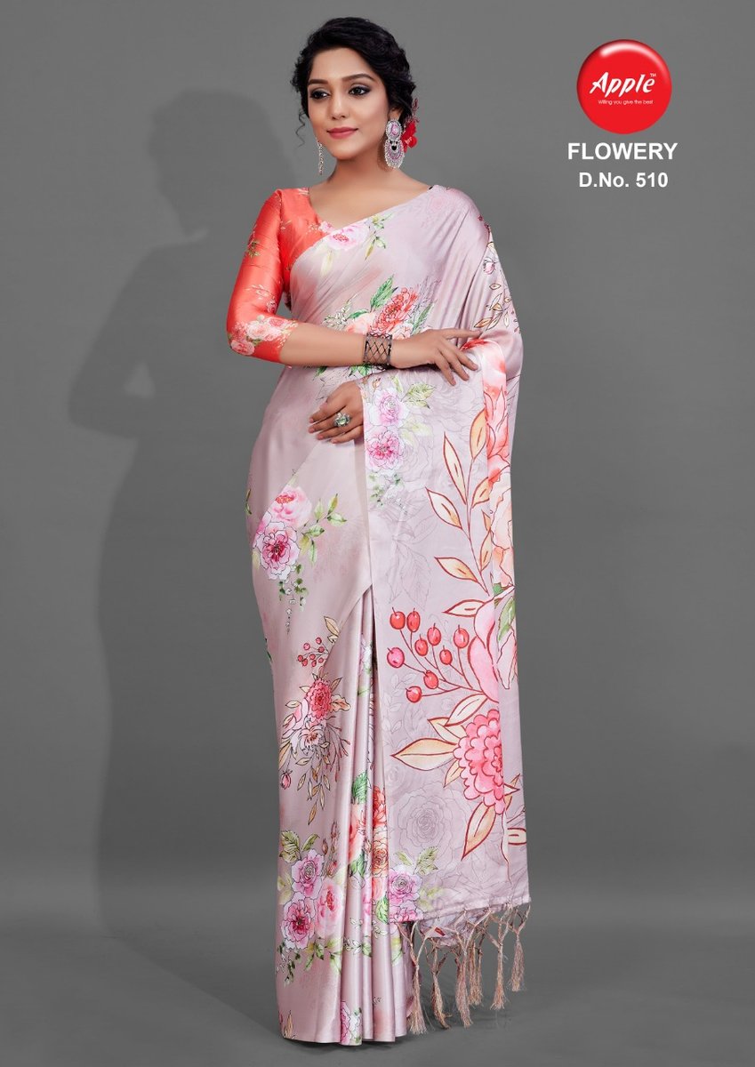Apple Saree Flowery Vol-5 501-512 Series 10
