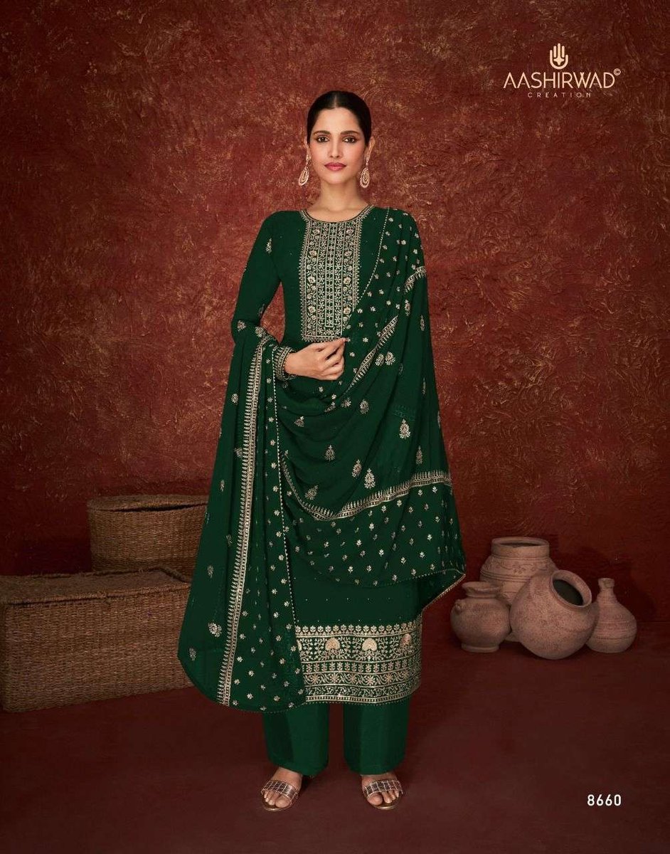 Aashirwad Creation Parineeta 8656-8660 Series 5