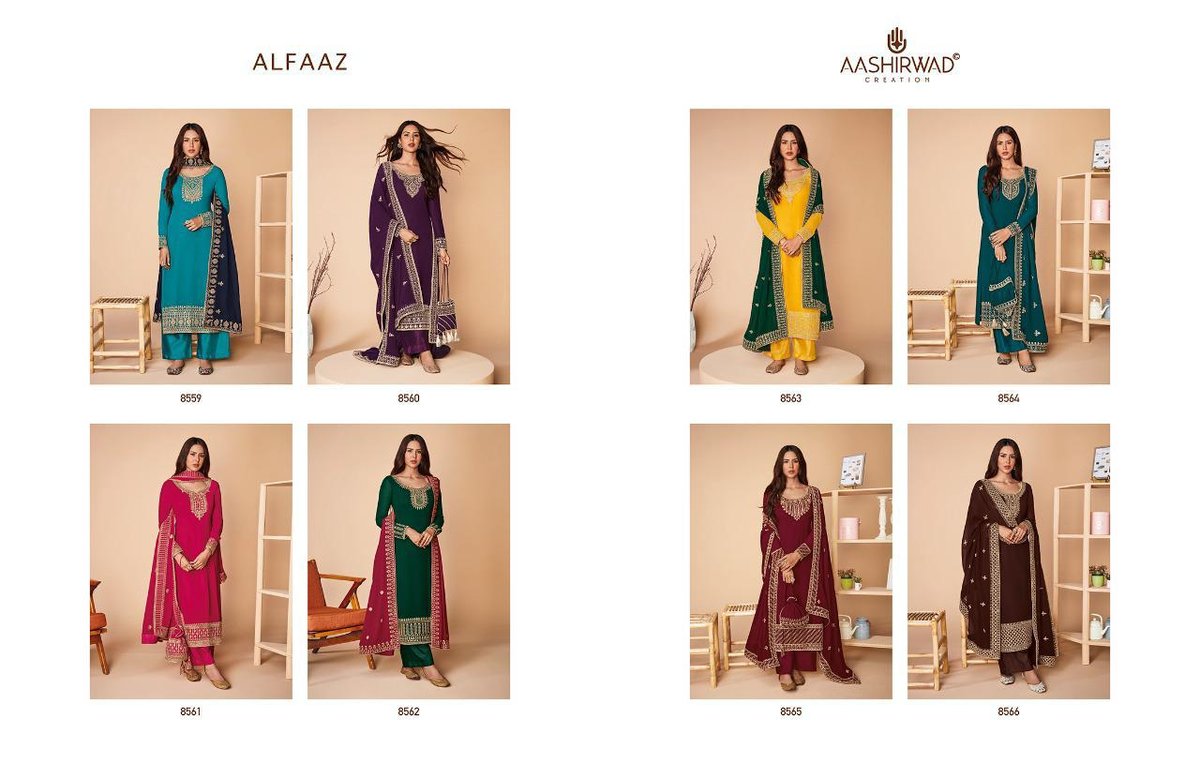Aashirwad Creation Alfaaz 8559-8566 Series 9