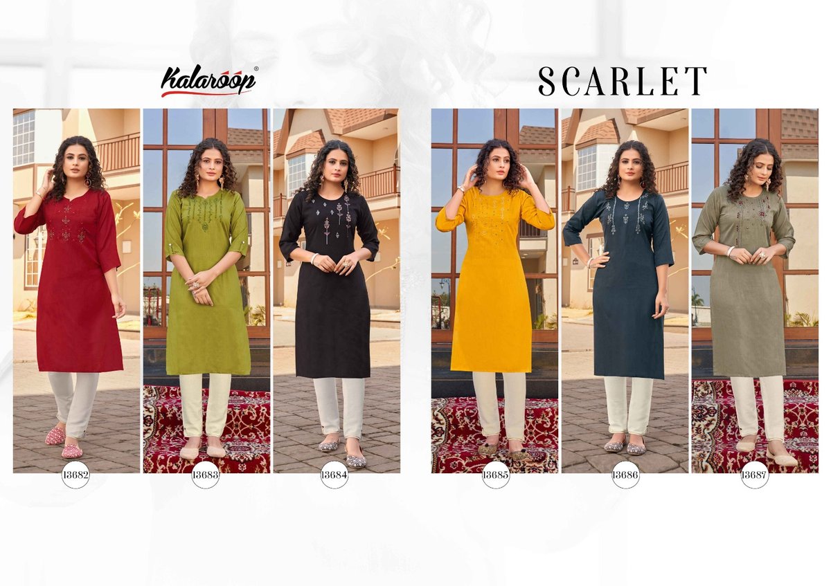 KALAROOP FASHION SCARLET 13682 TO 13687 7
