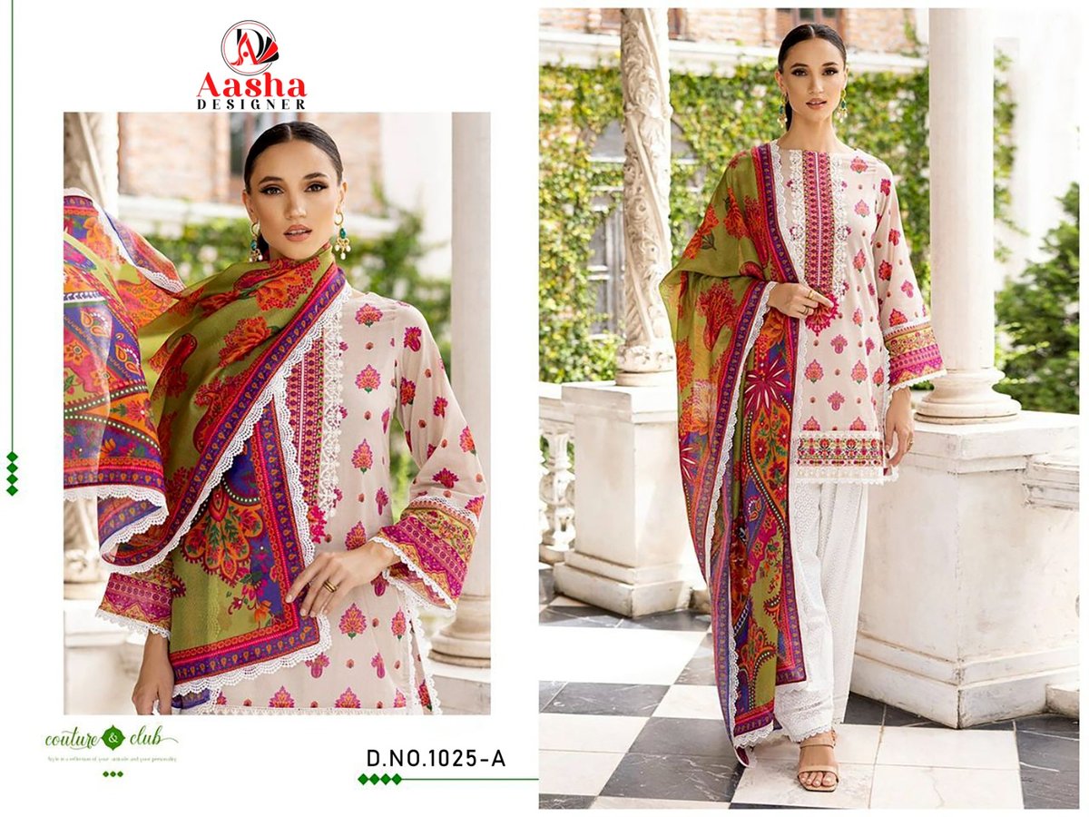 AASHA DESIGNER M PRINTS VOL-7 1025-A TO 1025-B 1