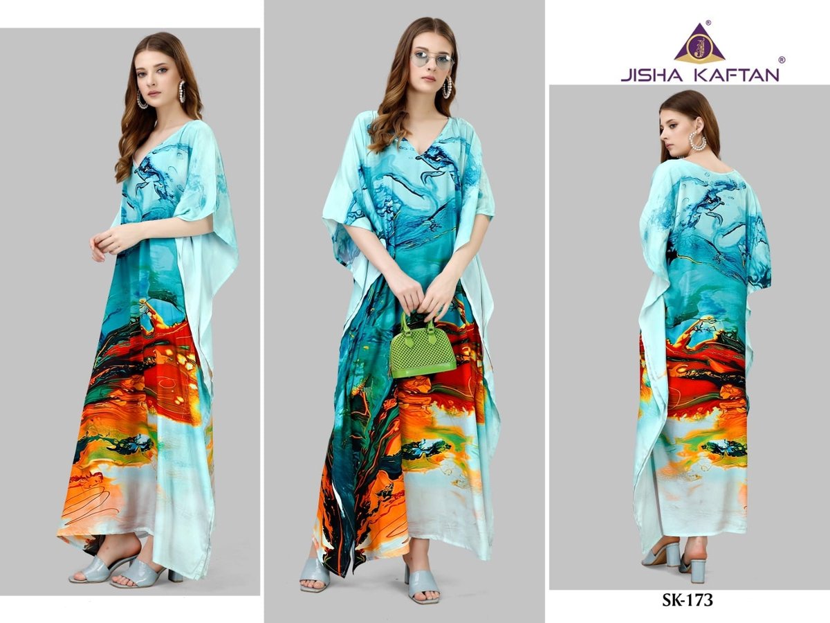 JISHA KAFTAN SILK KAFTAN VOL-10 SK-173 TO SK-180 1