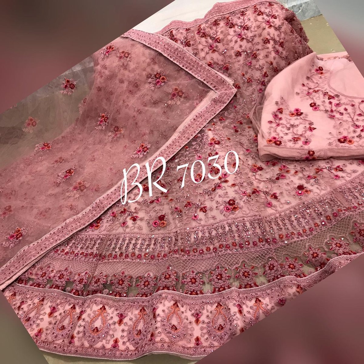 BR Lehenga Choli Lucknowi Work BR-7030 Colors 4