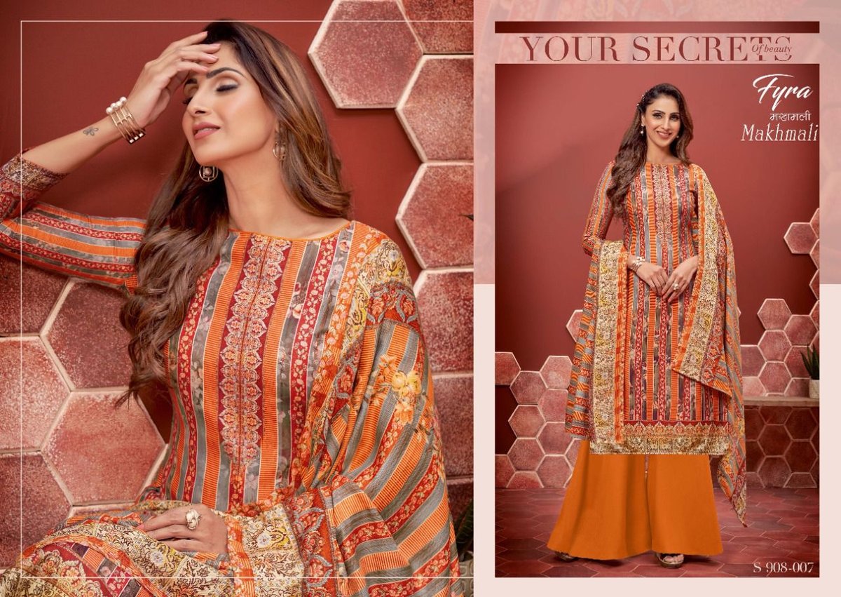 Alok Suits Fyra Makhmali 908-001 To 908-010 Series 7