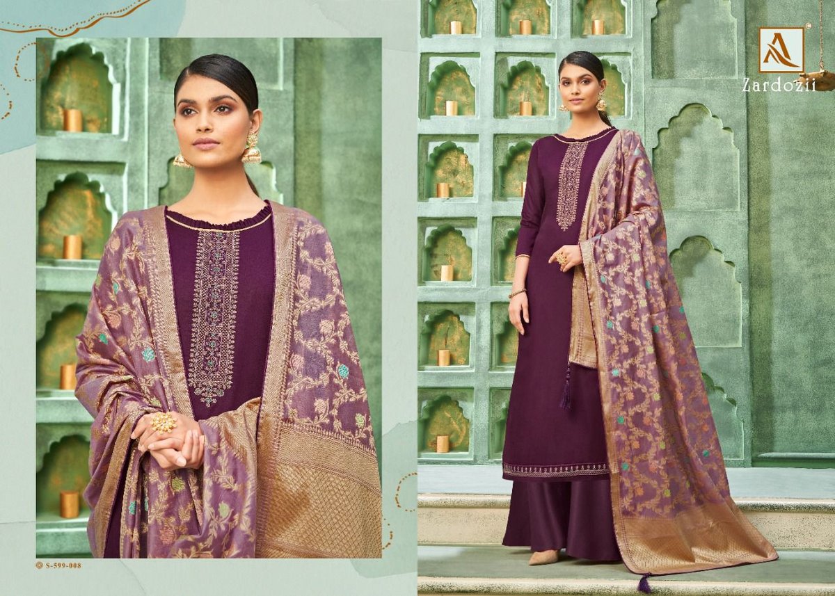 Alok Suits Zardozii 599-001 to 599-008 Series 8