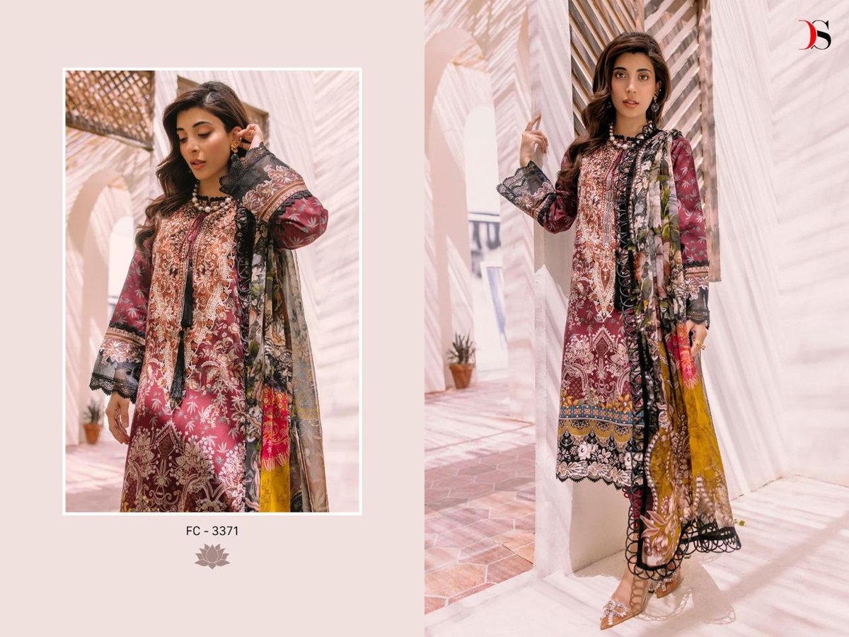 Deepsy Suit Firdous Classic Lawn Vol-23 3371-3376 Series 1